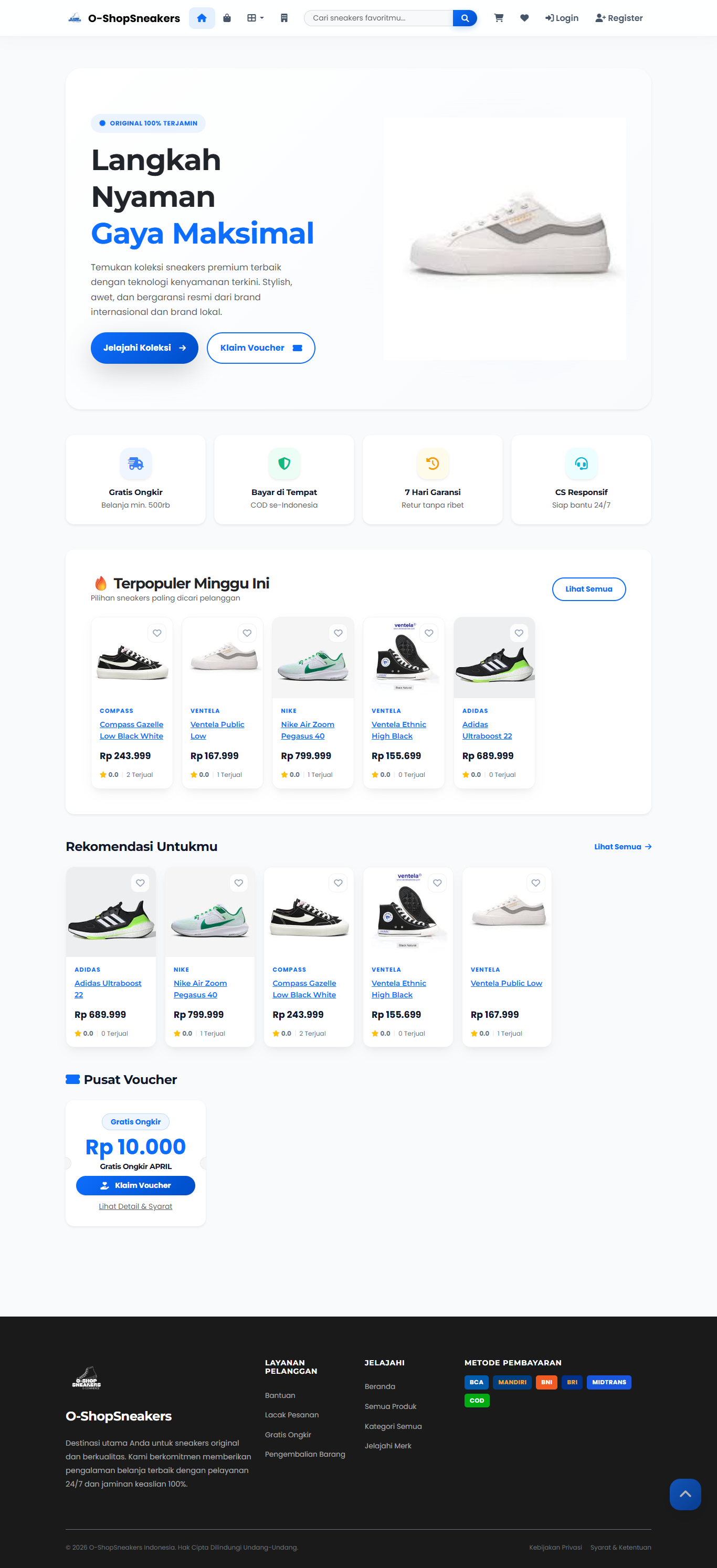 Sistem Penjualan Sepatu Berbasis Website (O-Shop Sneakers)
