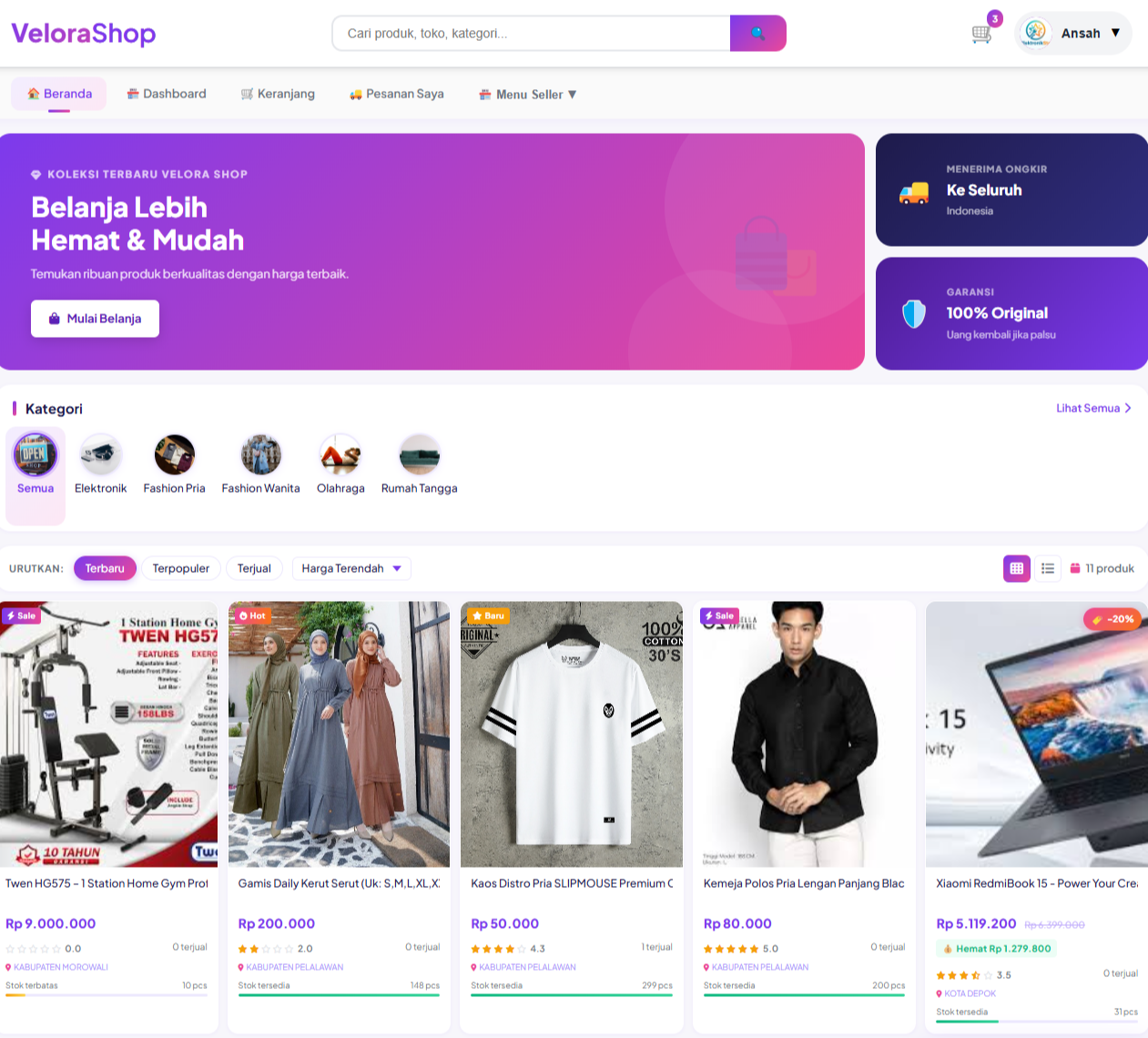 Aplikasi E-Commerce Marketplace