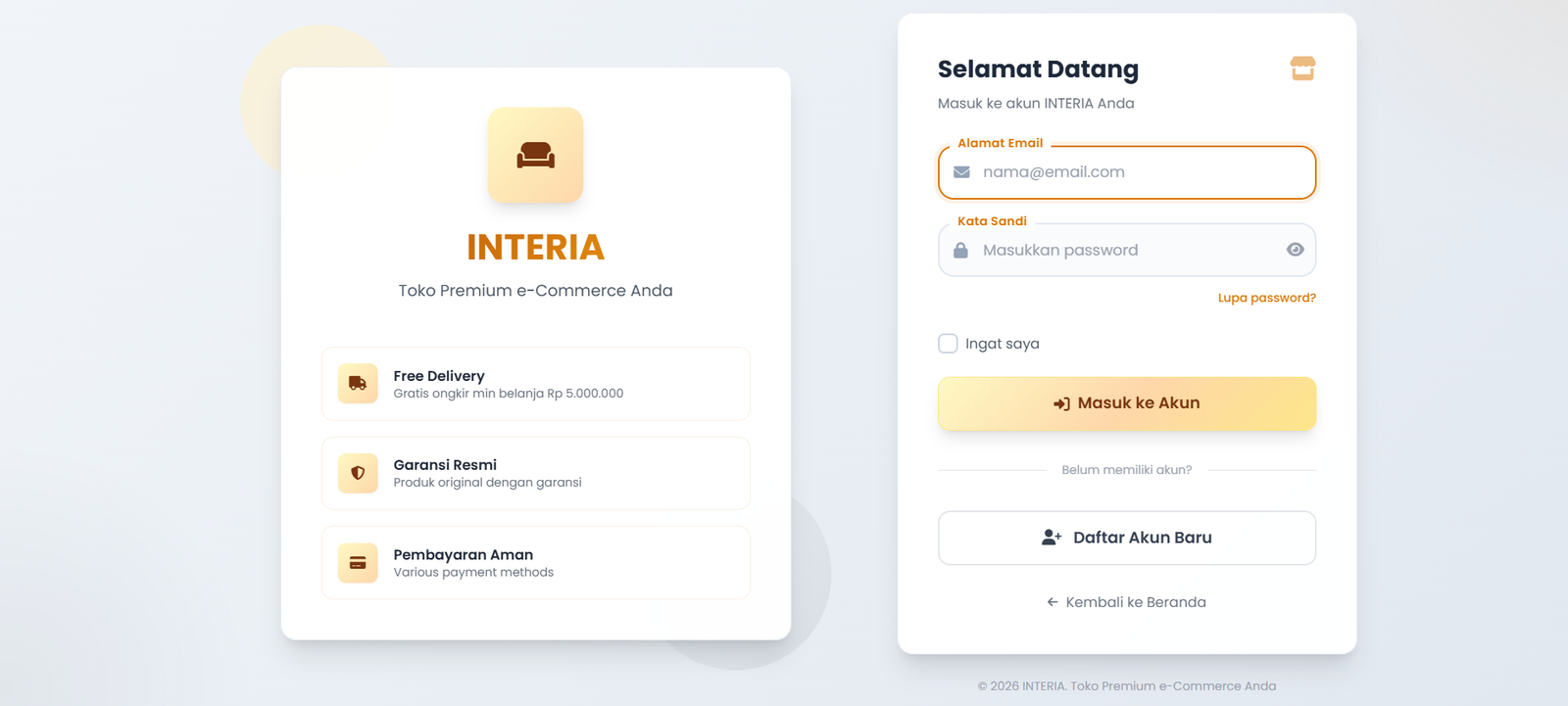 INTERIA - Aplikasi E-Commerce