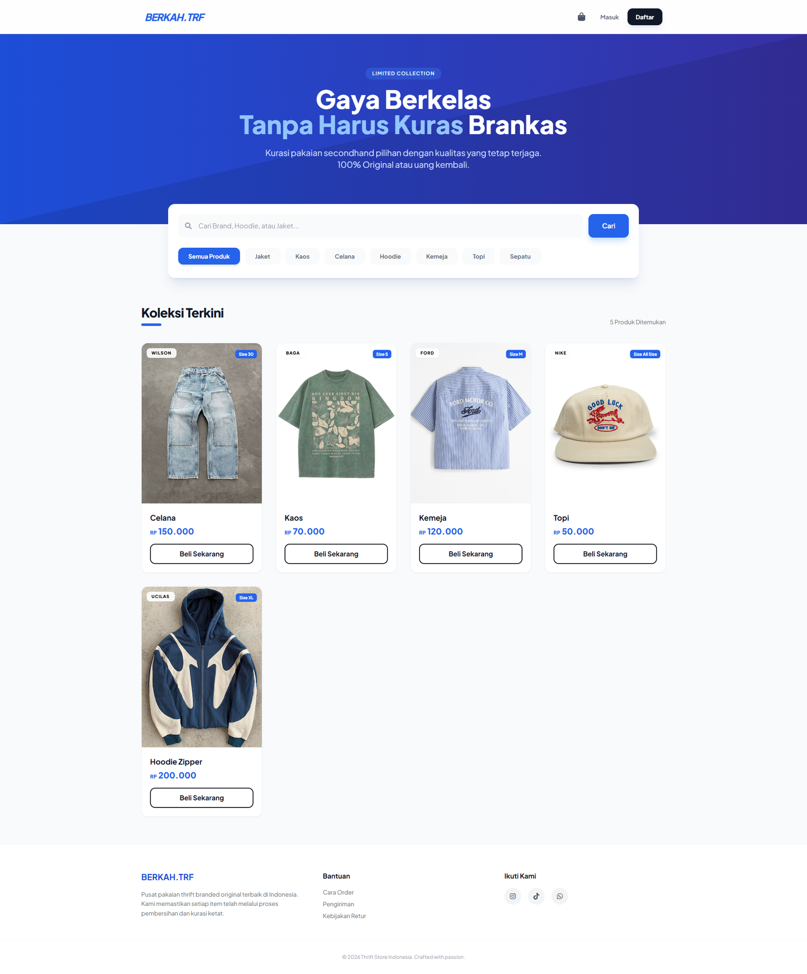 E-commerce Thrift Store