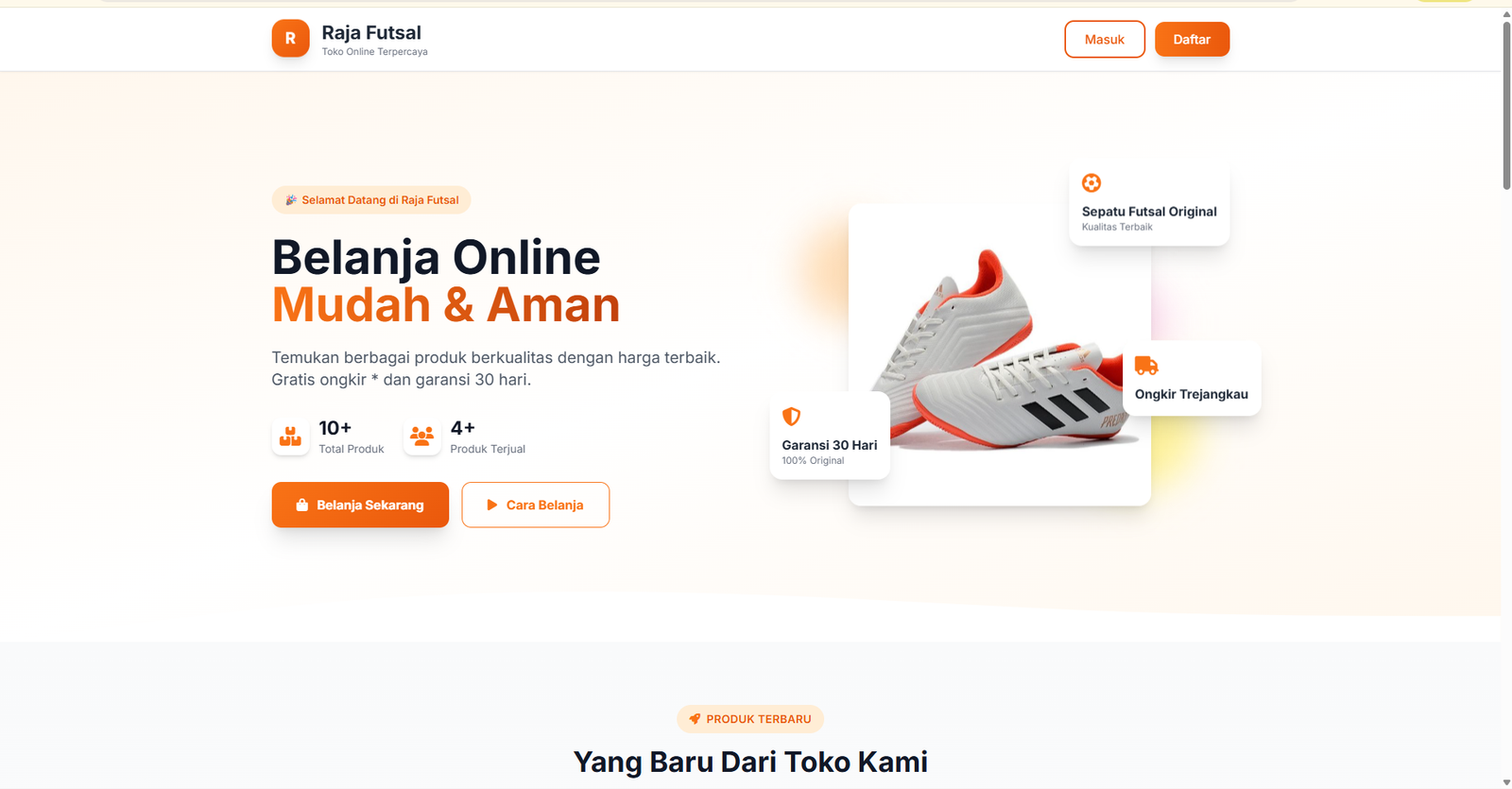 E-commerce (Sepatu Futsal)