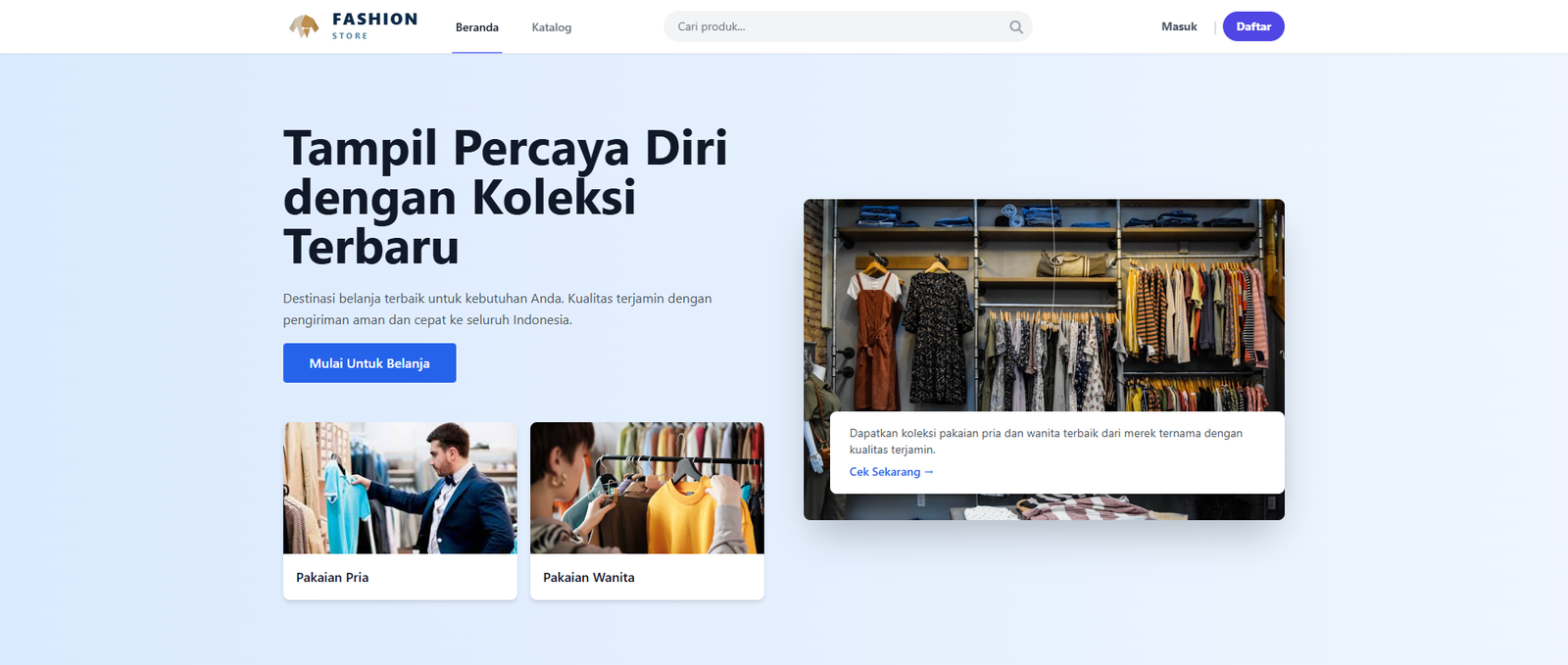 Aplikasi E-Commerce Toko Pakaian