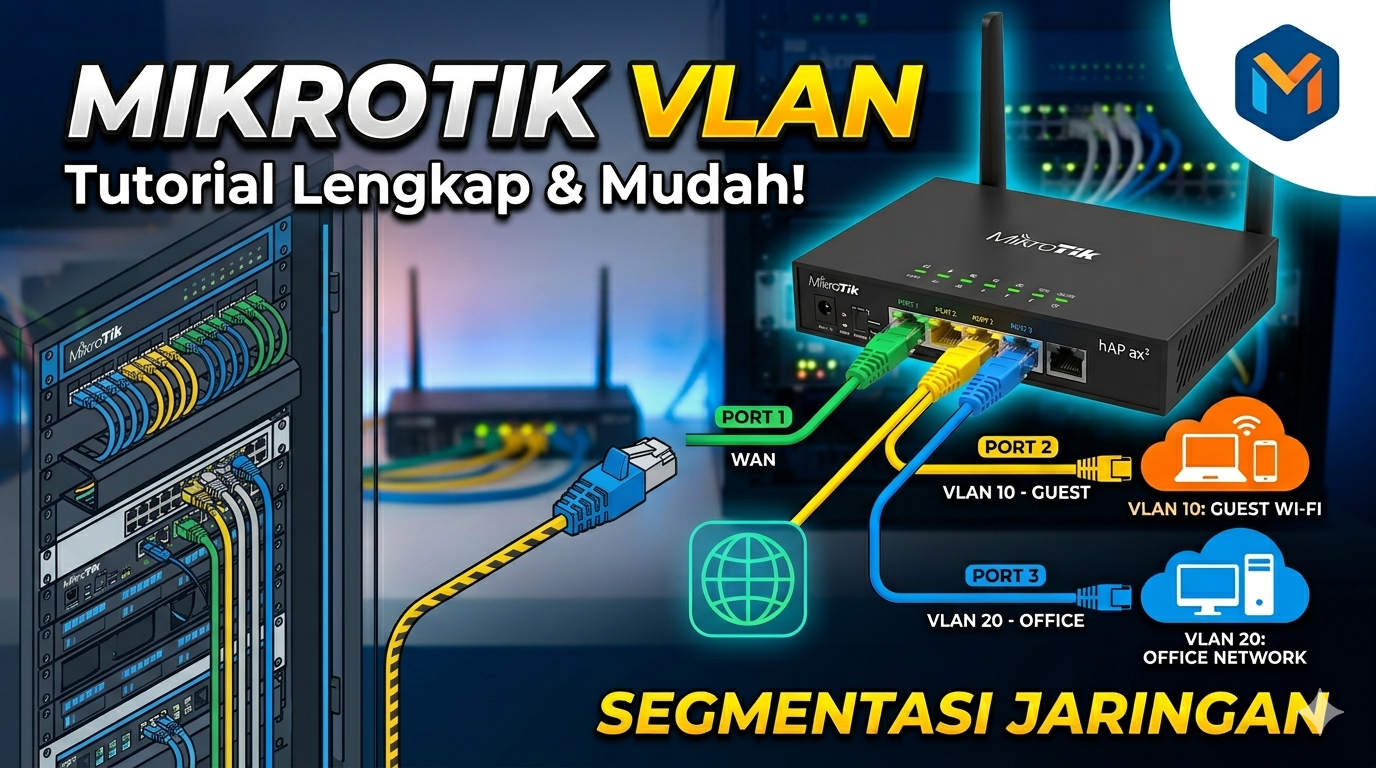 Konfigurasi Jaringan MikroTik Berbasis VLAN & Hotspot